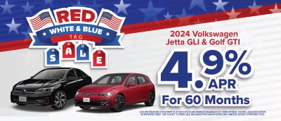 Red White Blue Tag Sale Jetta GLI & Golf GTI Specials!